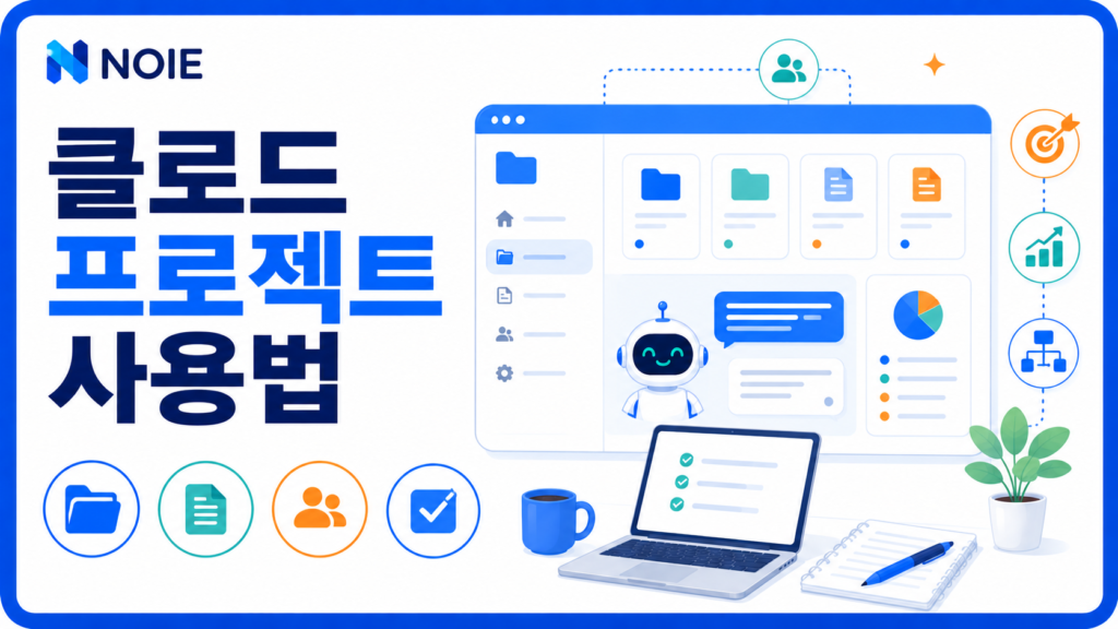 클로드 프로젝트 사용법과 Claude Projects 기능을 소개하는 썸네일