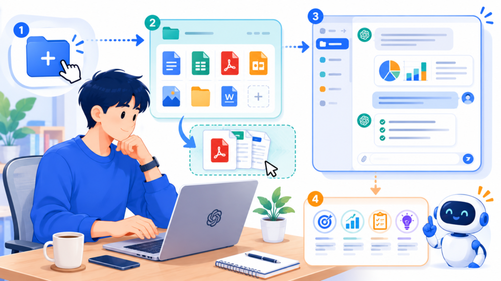 ChatGPT Projects 생성 및 파일 업로드 과정