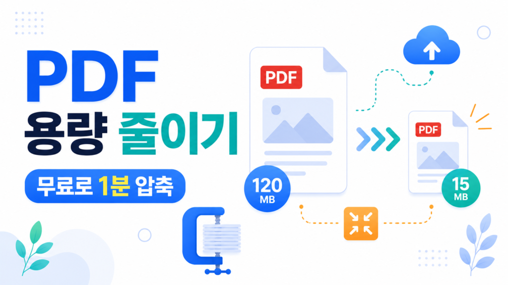 PDF 용량 줄이기 | 아직도 프로그램 설치하시나요? 무료로 1분이면 끝