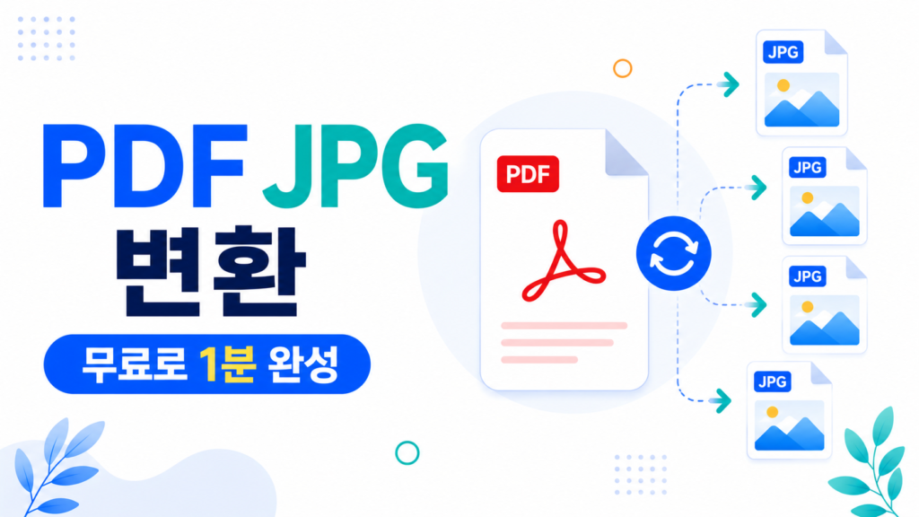 PDF JPG 변환 | 아직도 캡처하시나요? 무료로 1분이면 끝