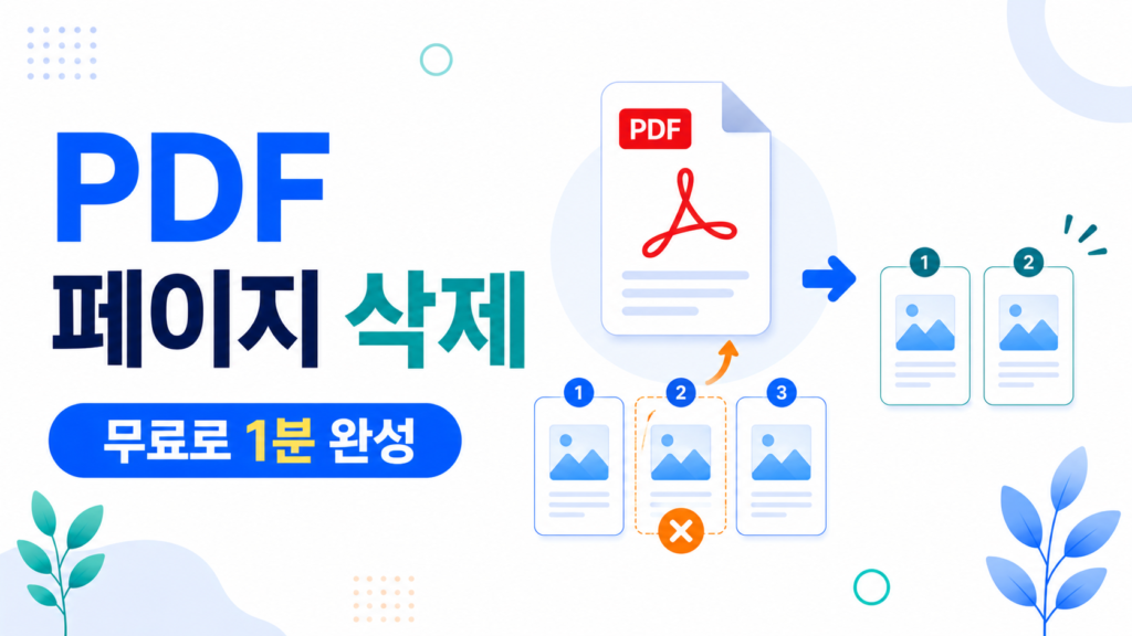 PDF 페이지 삭제 | 아직도 다시 만들고 계신가요? 무료로 1분이면 끝