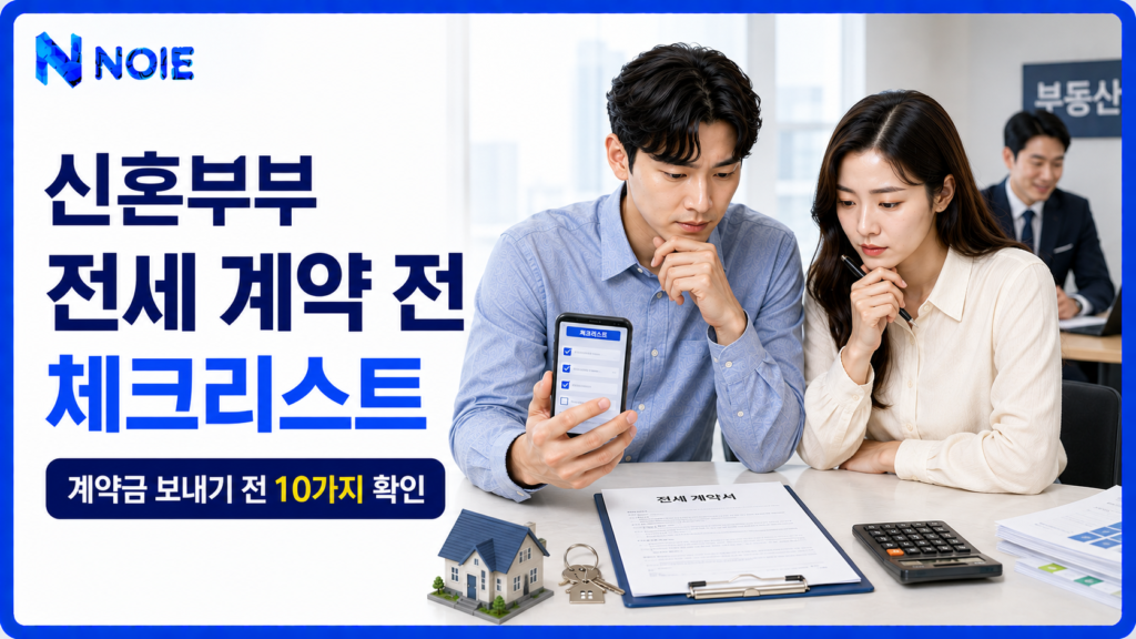 신혼부부 전세 계약 전 체크리스트와 계약금 송금 전 확인사항