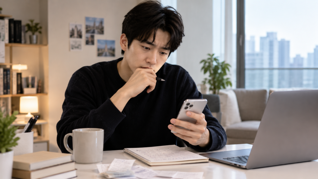 월급 관리 방법을 바꾸기 전 월급과 지출을 확인하는 직장인