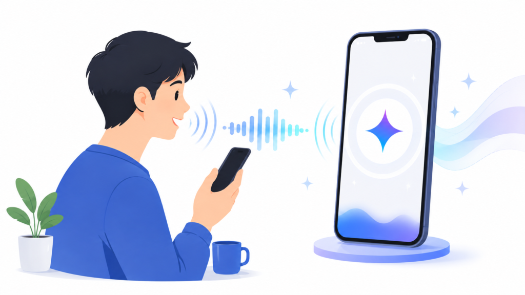 Gemini Live로 음성 대화를 시작하는 사용자