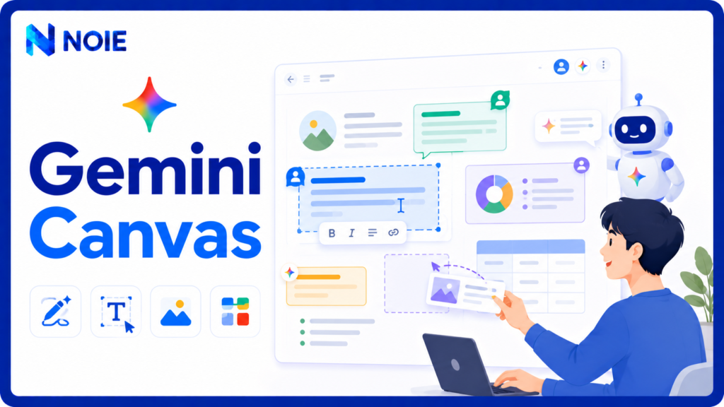 Gemini Canvas로 AI와 문서를 공동 편집하는 모습